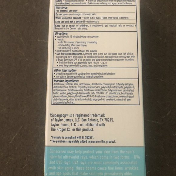 Skincare Kroger Invisible Gel Sunscreen Spf 4 Compare To Supergoop